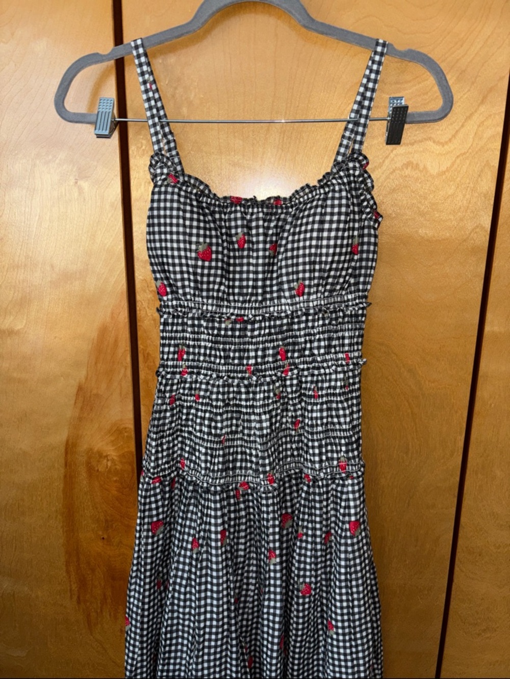 A&F Bra-Free Smocked Drop-Waist Maxi Dress XS - Picture 4 of 7
